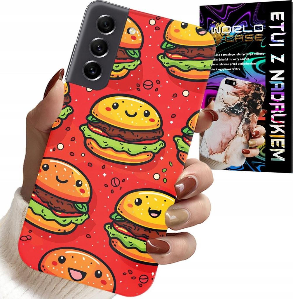 Fall Für Samsung Galaxy S22 Plus - Süsse Lächelnde Burger Abdeckung