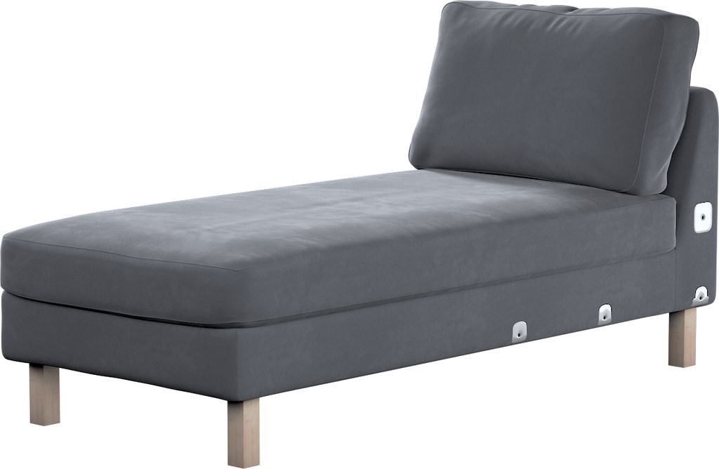 Dekoria Bezug für Karlstad Recamiere Zustellsofa, kurz, anthrazit, Bezug für Karlstad Recamiere Zustellsofa