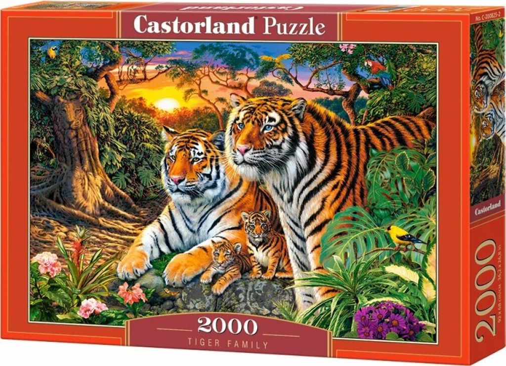 Puzzle 2000 pezzi Tiger Family Castorland 200825 Immagine del prodotto 