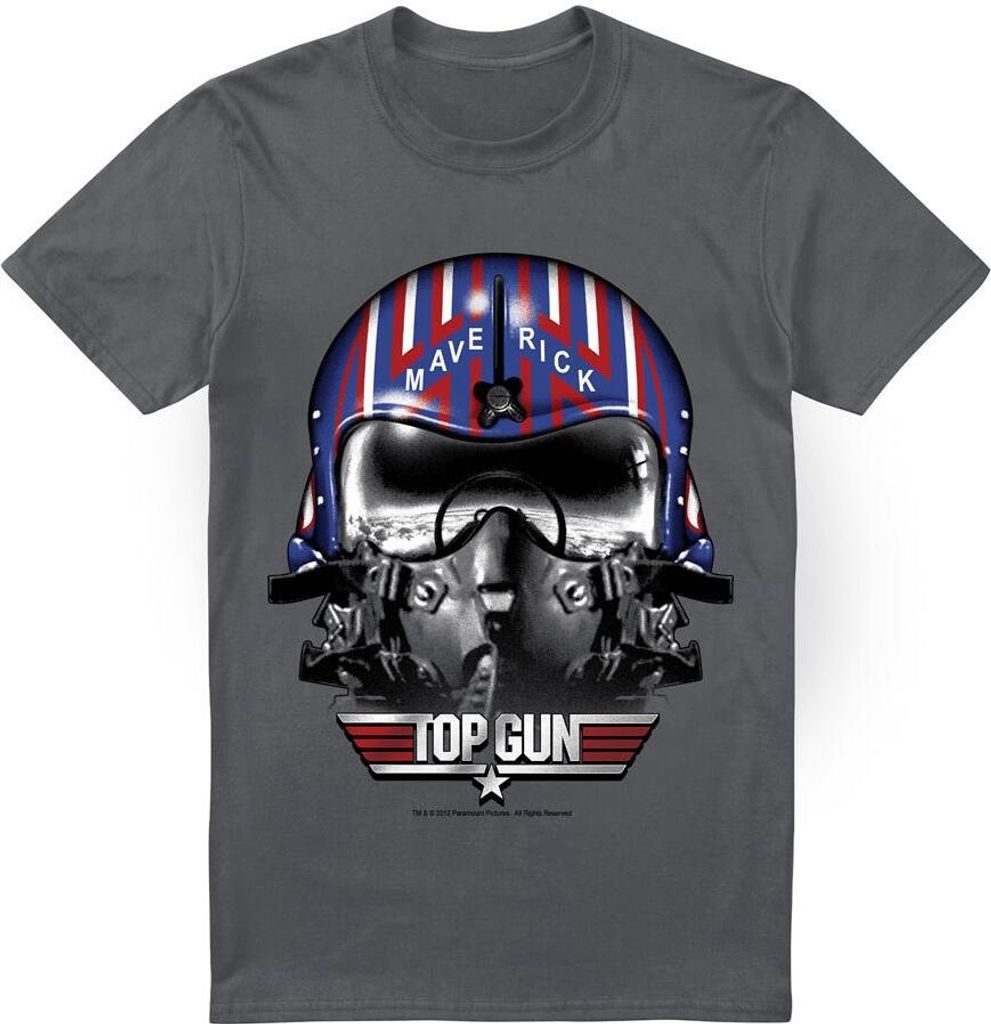 Top Gun - "Maverick" T-Shirt für Herren TV6954 (XL) (Holzkohle)