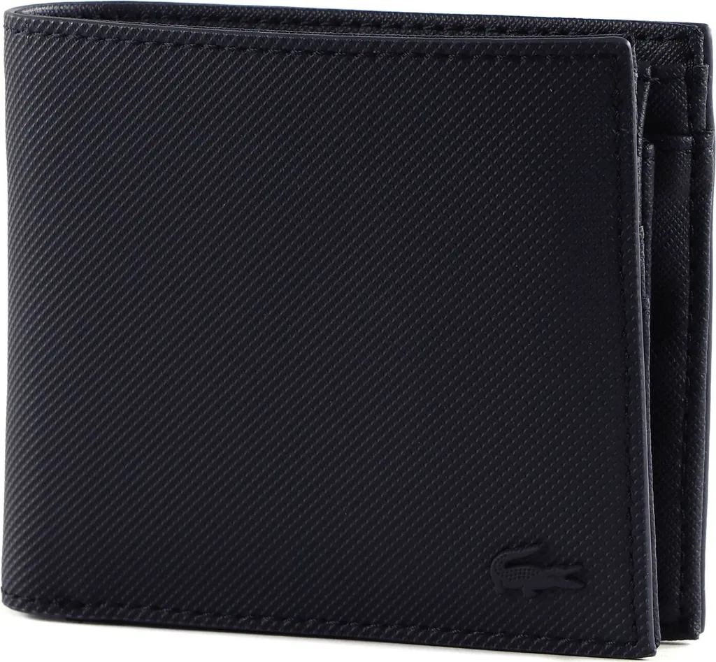 Porte-monnaie Lacoste Men's Classic en PVC Piqué Bleu Marine Durable