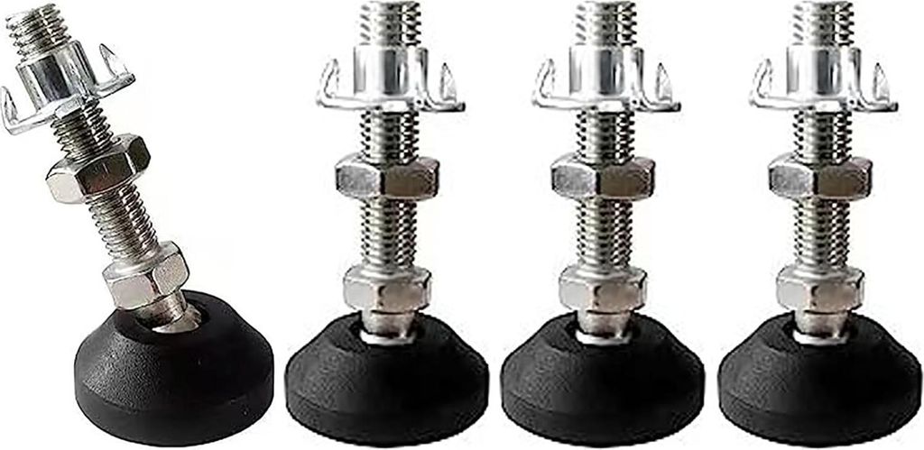 4 Stück Stellfuß M10 x 40 MM Einstellschraube M10, Möbelfuß Sockelfuß Kann 400KG Tragen Verstellbare Füße Stellschraube Stellteller Stellfu...