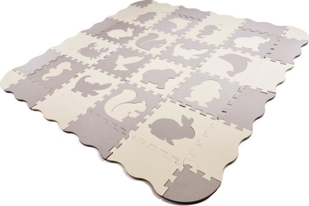KIK Kontrastné penové puzzle 30 x 30 cm, 36 ks čierno, Obrázok produktu 15