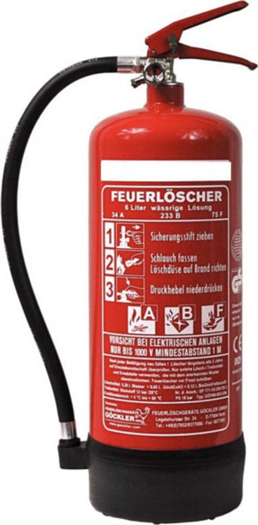 6L Fettbrand Dauerdruck-Feuerlöscher 75F = 10LE