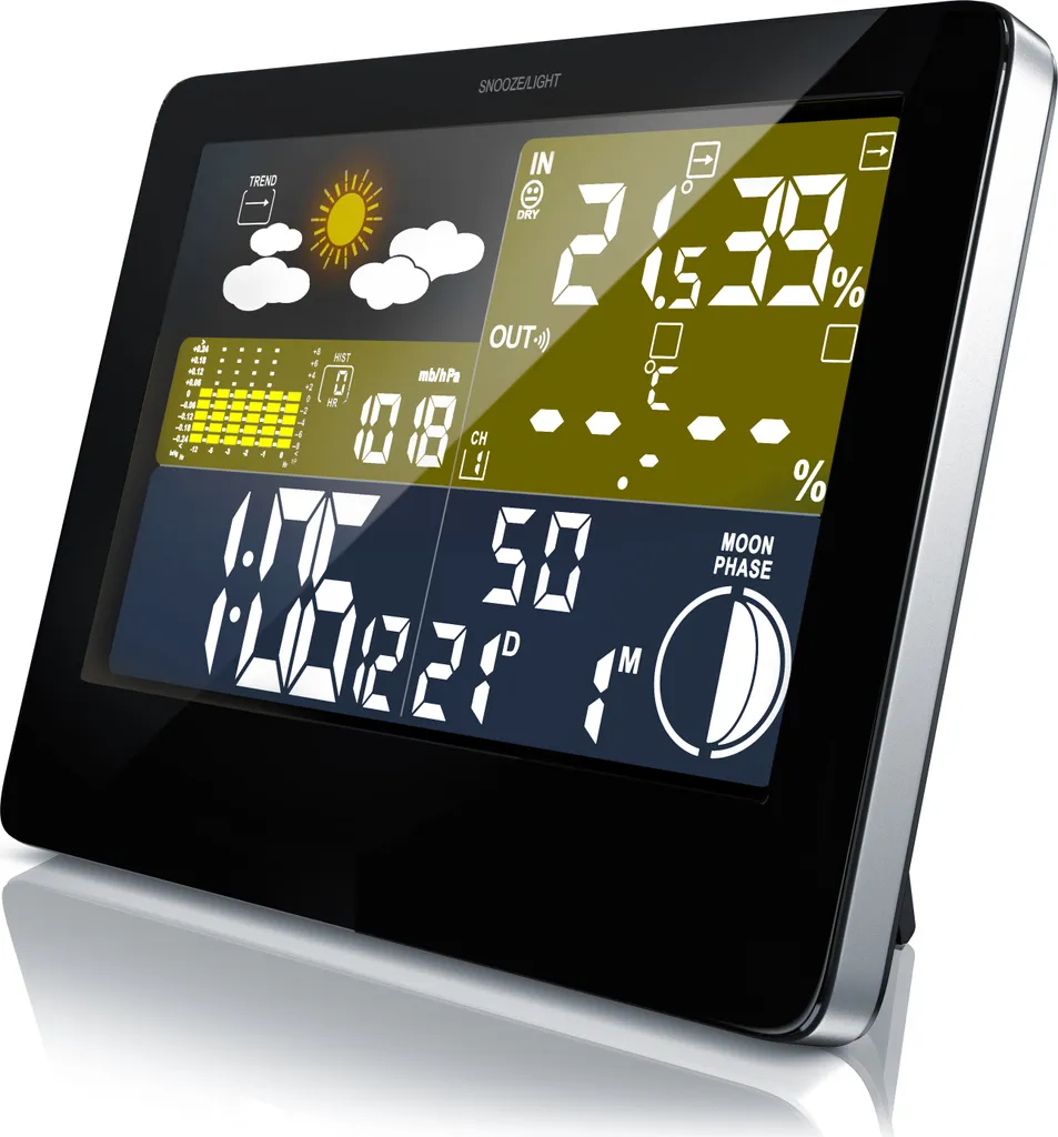 Station météo numérique avec prévisions météo et capteur à distance sans fil