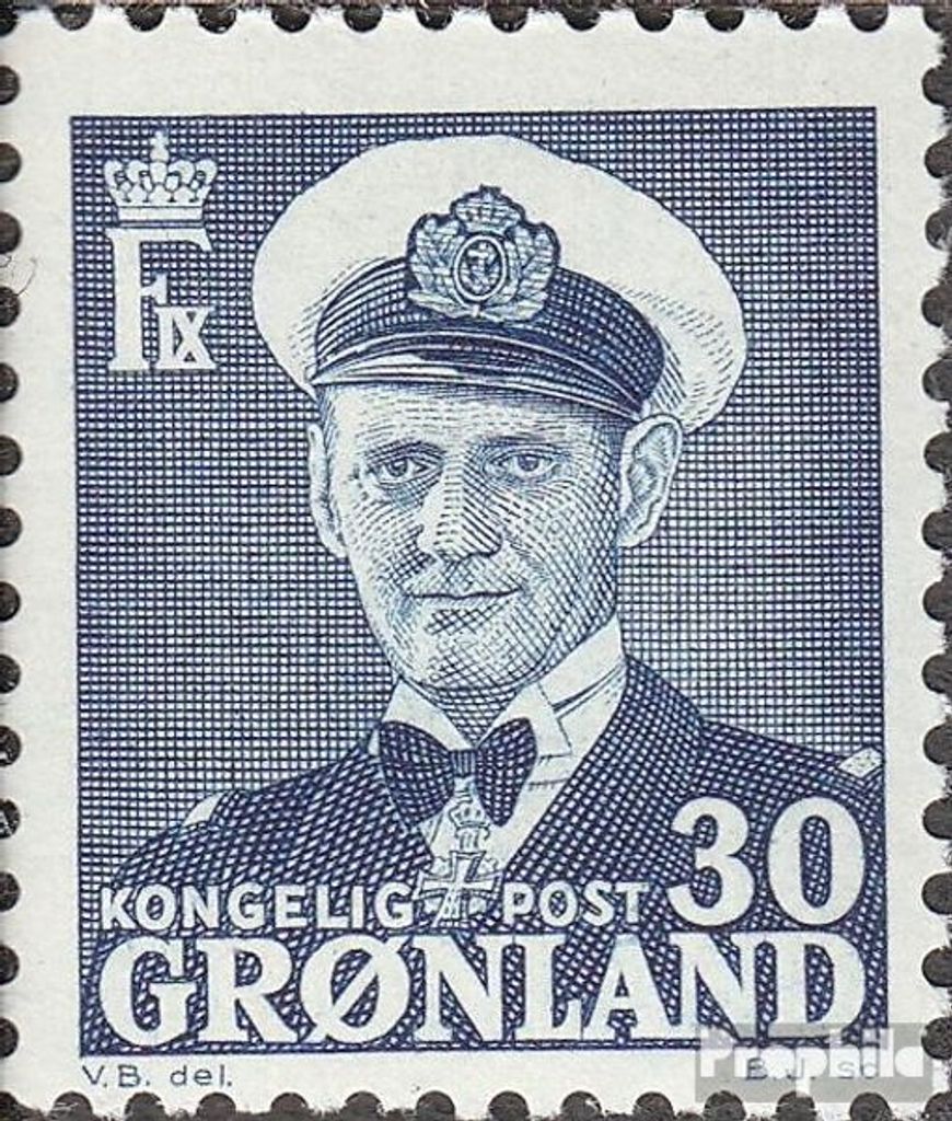 Briefmarken Dänemark - Grönland 1950 Mi 33 postfrisch Produktbild 