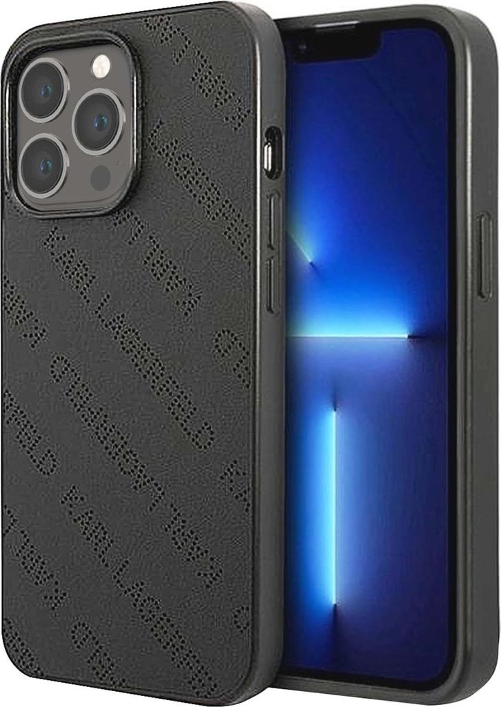 Karl Lagerfeld KLHCP13XPTLK iPhone 13 Pro Max 6,7" Hardcase schwarz/schwarz Perforierte Allover Schutzhülle