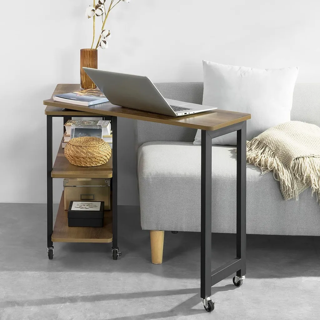 Table console modulable gain de place table pivotante mobile pour entrée - 8