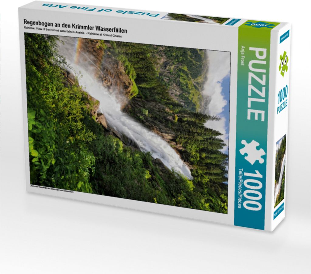 Calvendo Regenbogen an den Krimmler Wasserfällen 1000 Teile Puzzle hoch 480x640mm, Frost Anja; 7307951