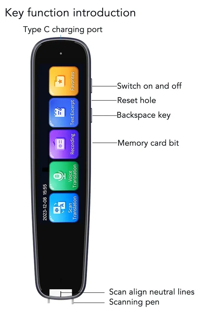 Appareil de traduction numérique intelligent et scanner de texte OCR - 16