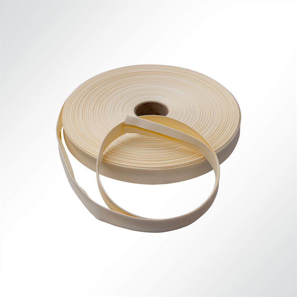Stamoid Edge PVC-beschichtetes Einfassband elfenbein 25mm für Markisenstoffen, LKW-Planen, Bootspersenning