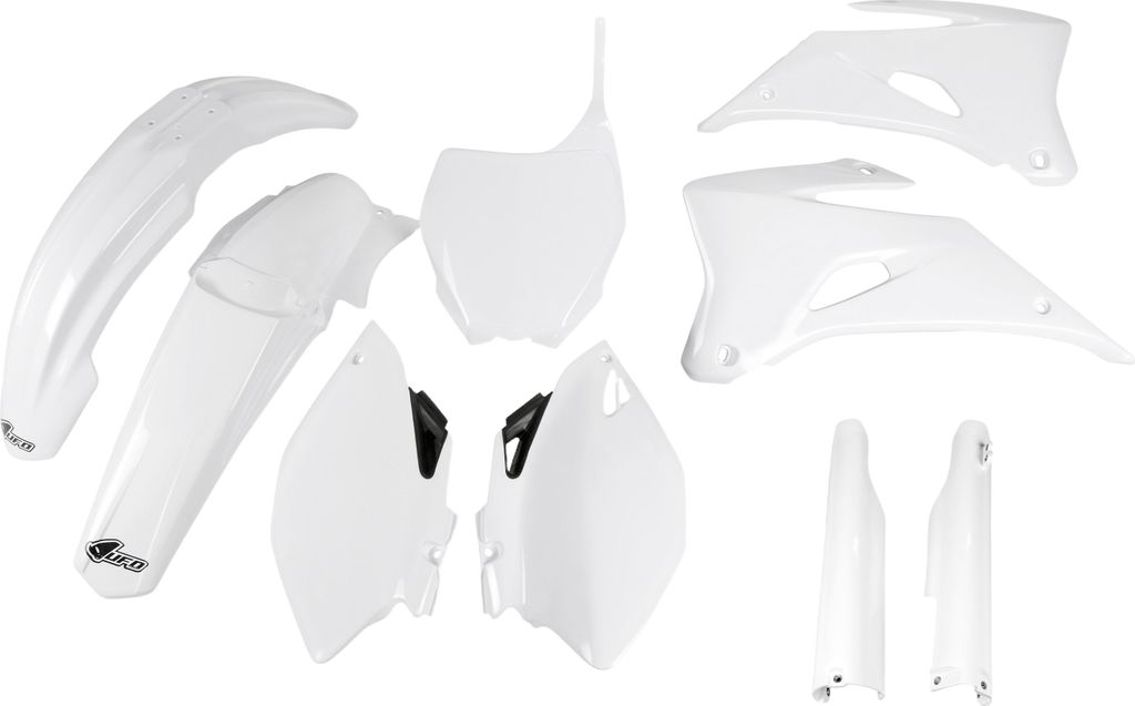 Verkleidungskit UFO PLAST 9-teilig Verkleidungssatz Kunststoff mit Gabelschutz für Yamaha YZ F 250 / 450 ccm Bj. 2008 - 2009, Farbe:weiß OEM