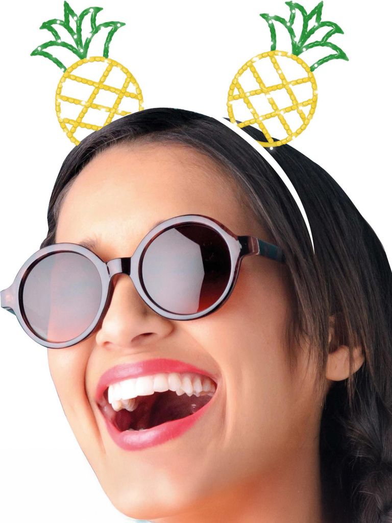 Haarreif Ananas Metall für Erwachsene - Einheitsgröße