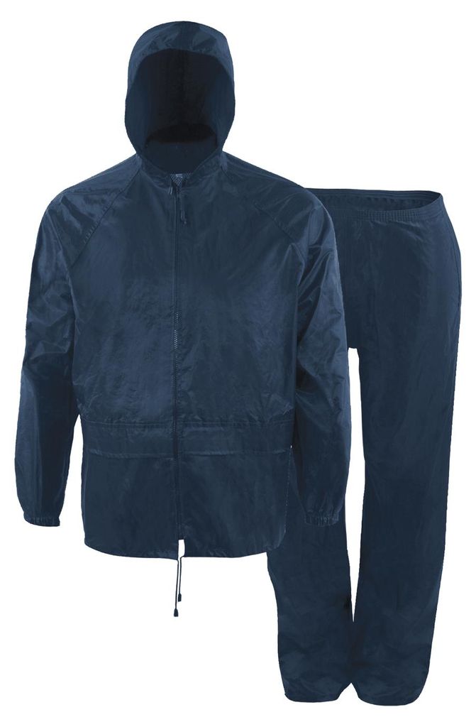 Arbeitsjacke Regenjacke + Regenhose Regenset Marineblau Produktbild 