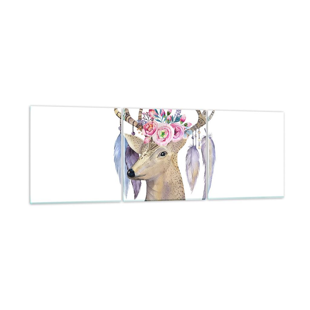 Bilder auf glas - Lieber Kopf hipster illustration - 150x50cm - Glasbilder - Wandbilder - Kunstdruck - zum Aufhängen bereit - Wanddekoration aus G...