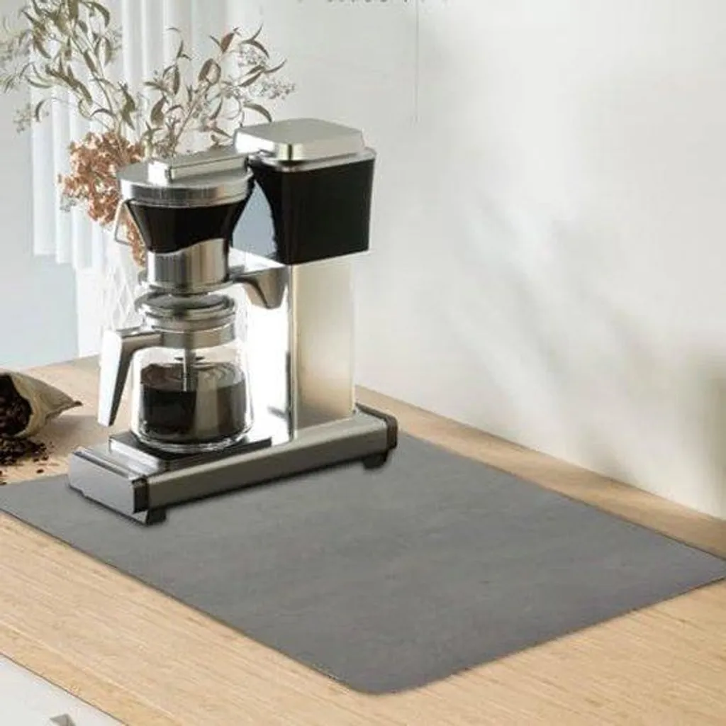 Tapis de cuisine absorbant gris foncé 40x50 cm pour évier et sol
