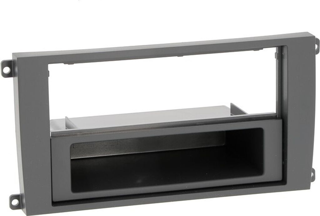 Radioblende PORSCHE Cayenne 2002-10 2DIN mit Fach schwarz