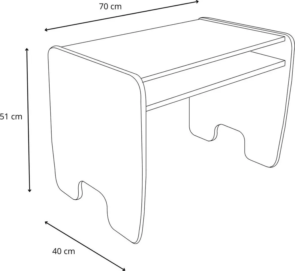 Table enfant et chaises blanches bords arrondis avec rangement pratique