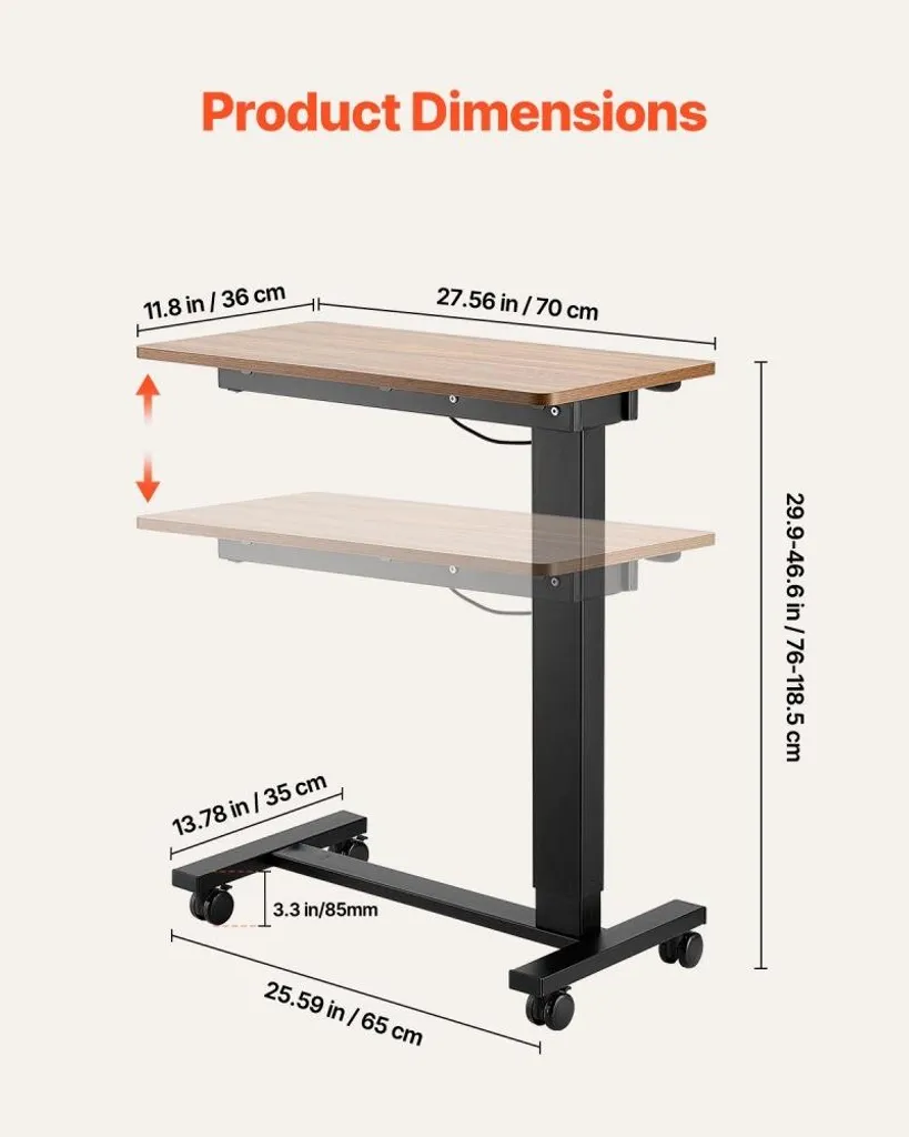Table d'Appoint Canapé pour Ordinateur - Support de Lit Mobile et Flexible