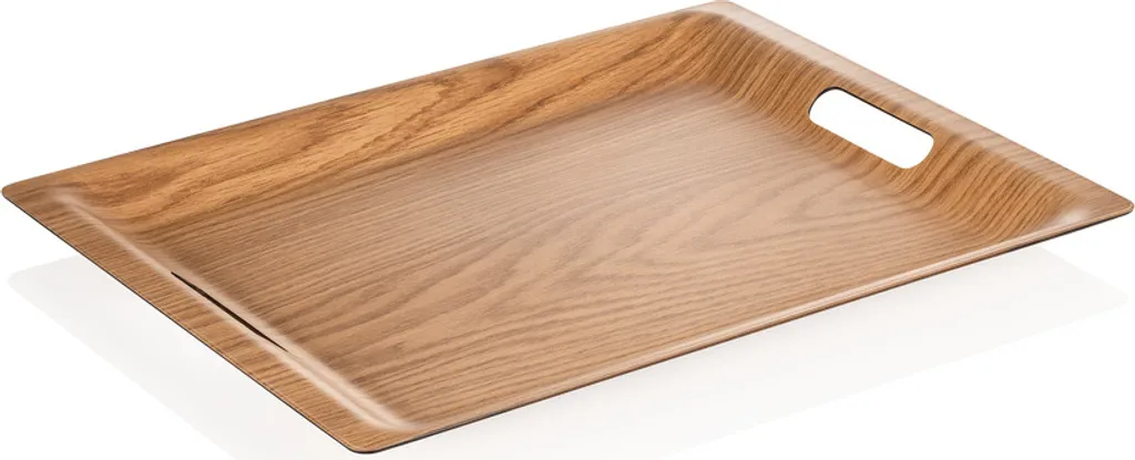 Grand Plateau de Service Antidérapant avec Rebords - Coloris Anthracite
