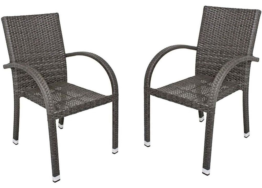2x Stapelstuhl, ALU, Rattan-Optik, MODESTO Produktbild 