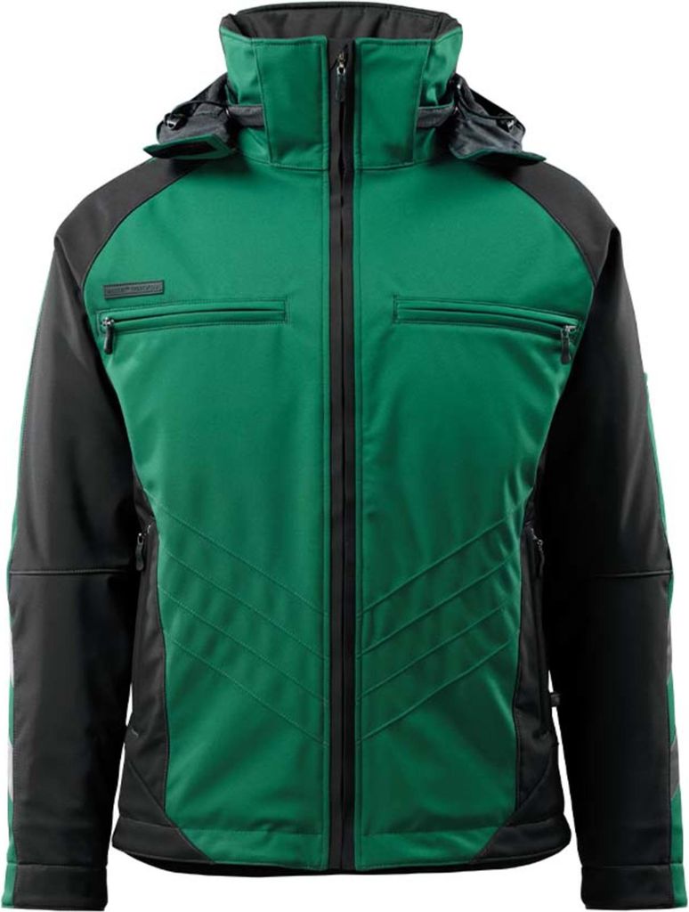 MASCOT Herren Softshelljacke "DARMSTADT" Unique grün, schwarz Größe 2XL