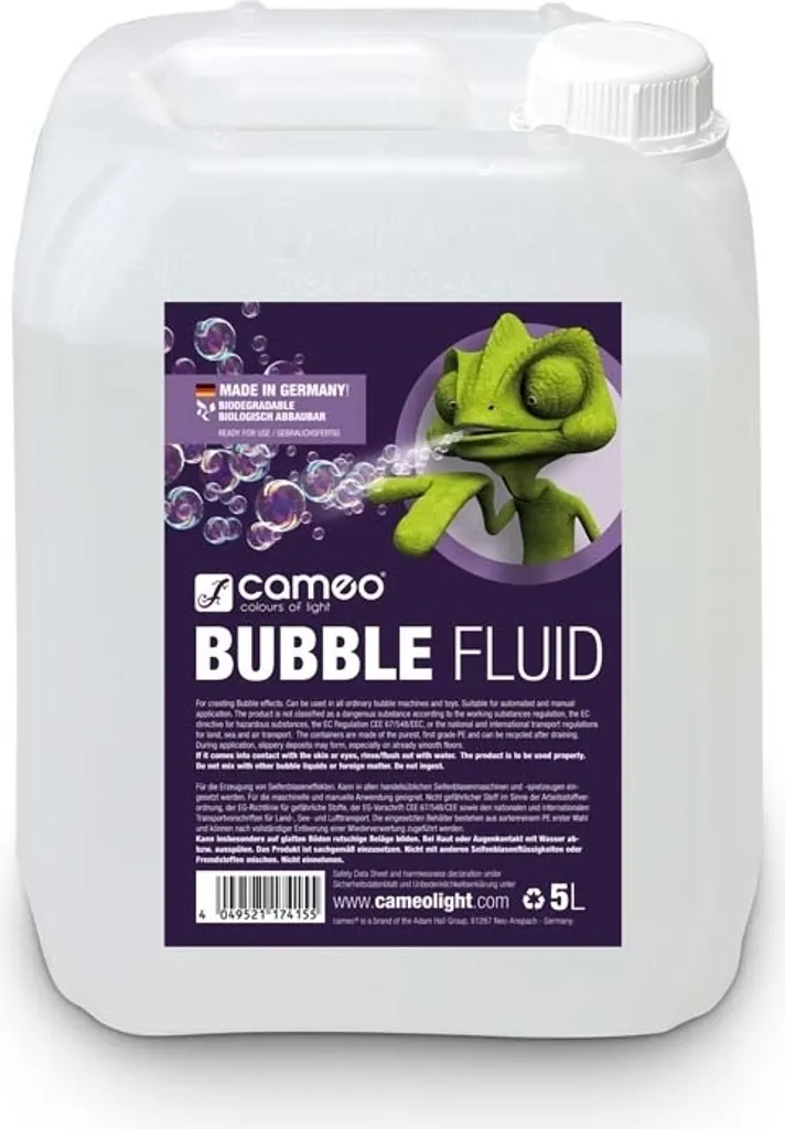 Fluide Bulles Cameo BUBBLE 5 Litres Haute Densité et Longue Durée