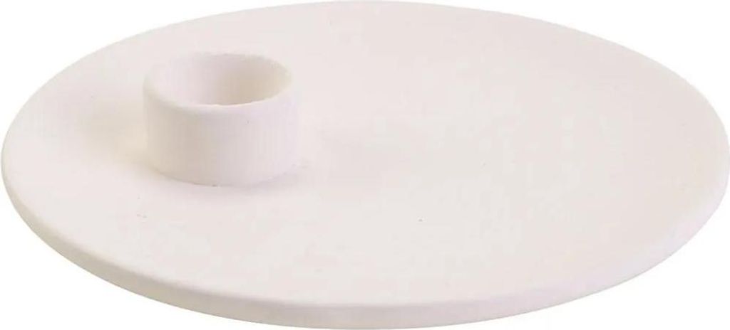 Creativ Company Kerzenbrett Terrakotta weiß 11 cm 12 Stück Dekoration