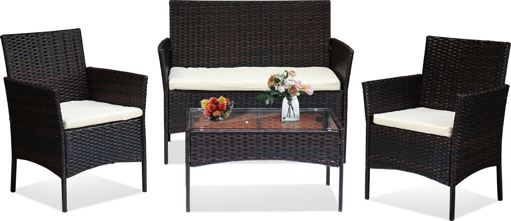 TolleTour 4-teiliges Gartenmöbel Set, Balkonmöbel mit Produktbild 