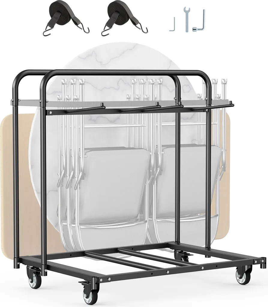 Diable de Transport Anti-Fatigue pour Chaises et Tables Charge 180 kg
