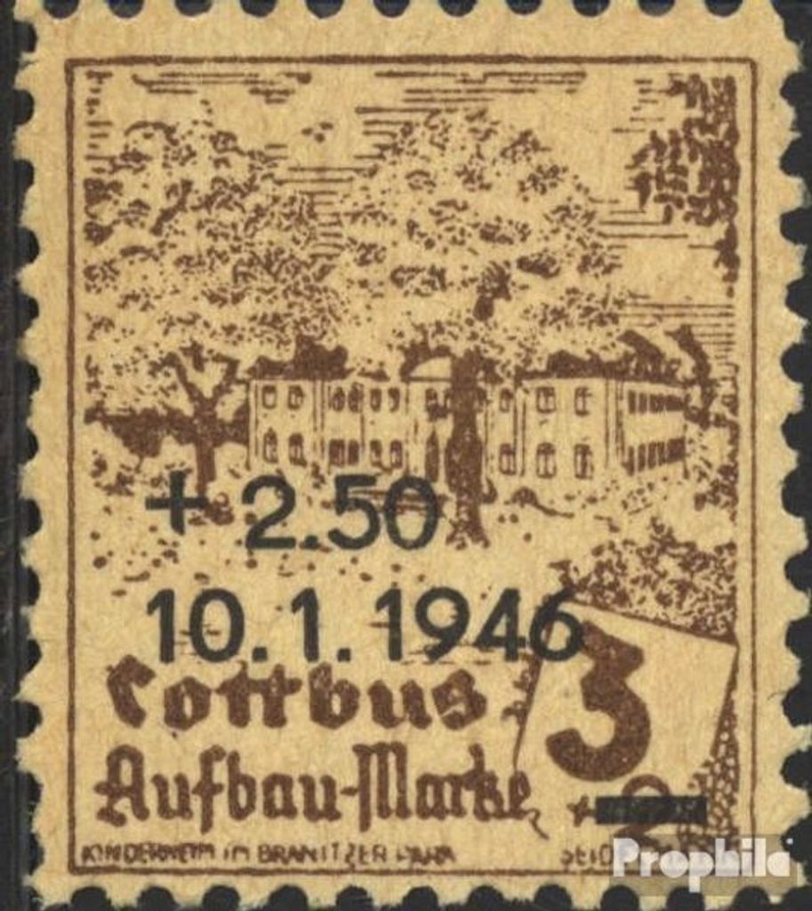 Briefmarken Cottbus 1946 Mi 26w postfrisch Tag der Marke Produktbild 