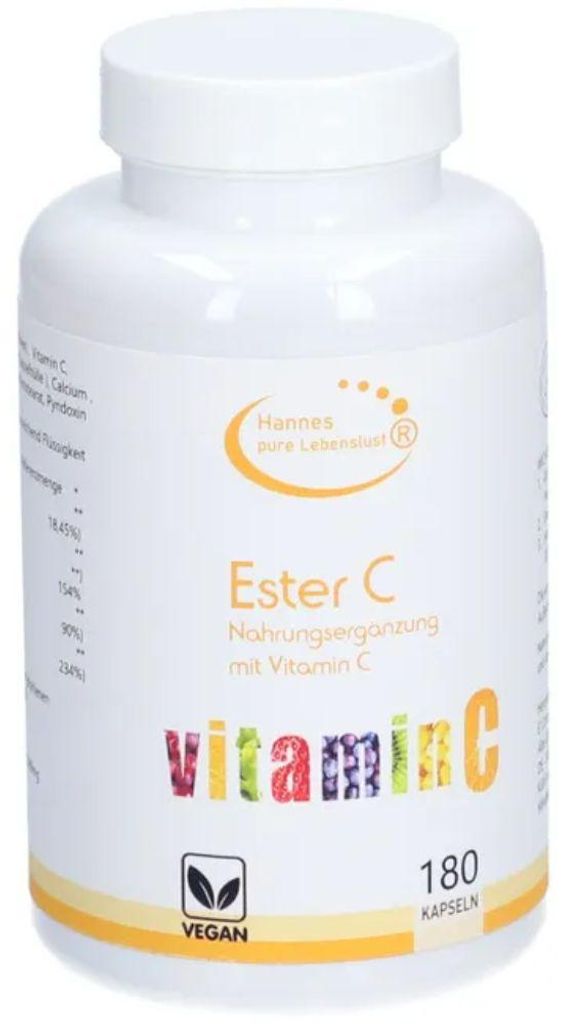 Hannes pure Lebenslust Ester C vegetarische Kapseln, 180 St. Kapseln