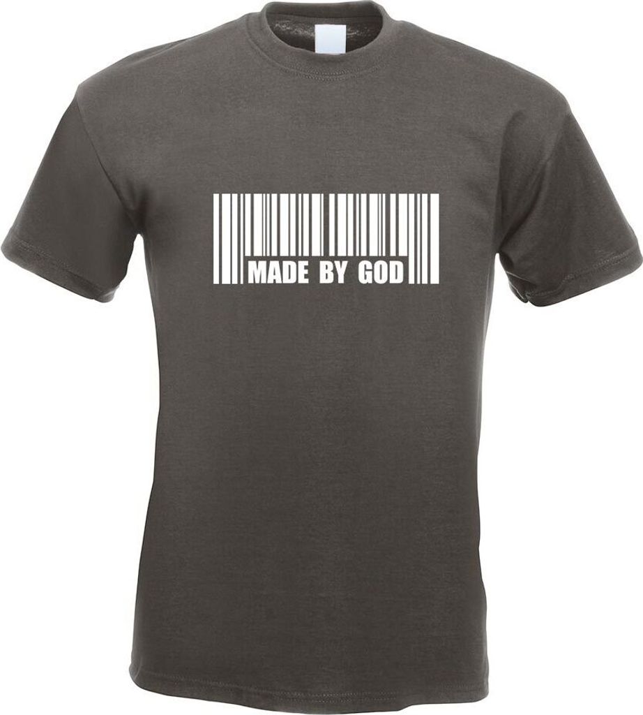 Kiwistar - T-Shirt - Graphit - Made by God Barcode Motiv Bedruckt Funshirt Design Print - mit Motiv Bedruckt - Funshirt Design - Sport - Freizeit -...