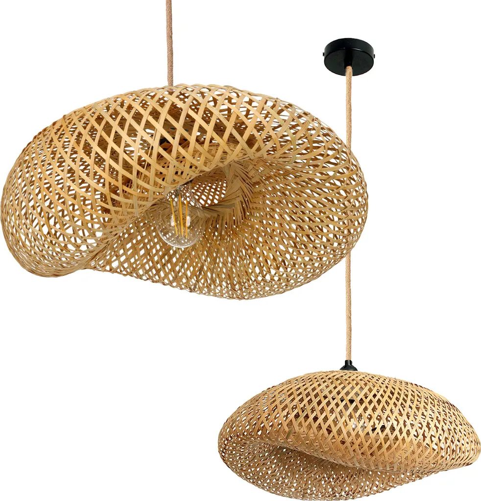 Suspension Bambou Ø50cm pour Éclairer et Décorer une Grande Salle à Manger