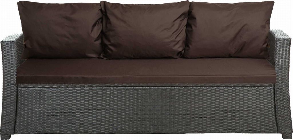 Poduszka na sofę ogrodową brązowa | siedzisko 110x60x7 + Zdjęcie produktu 