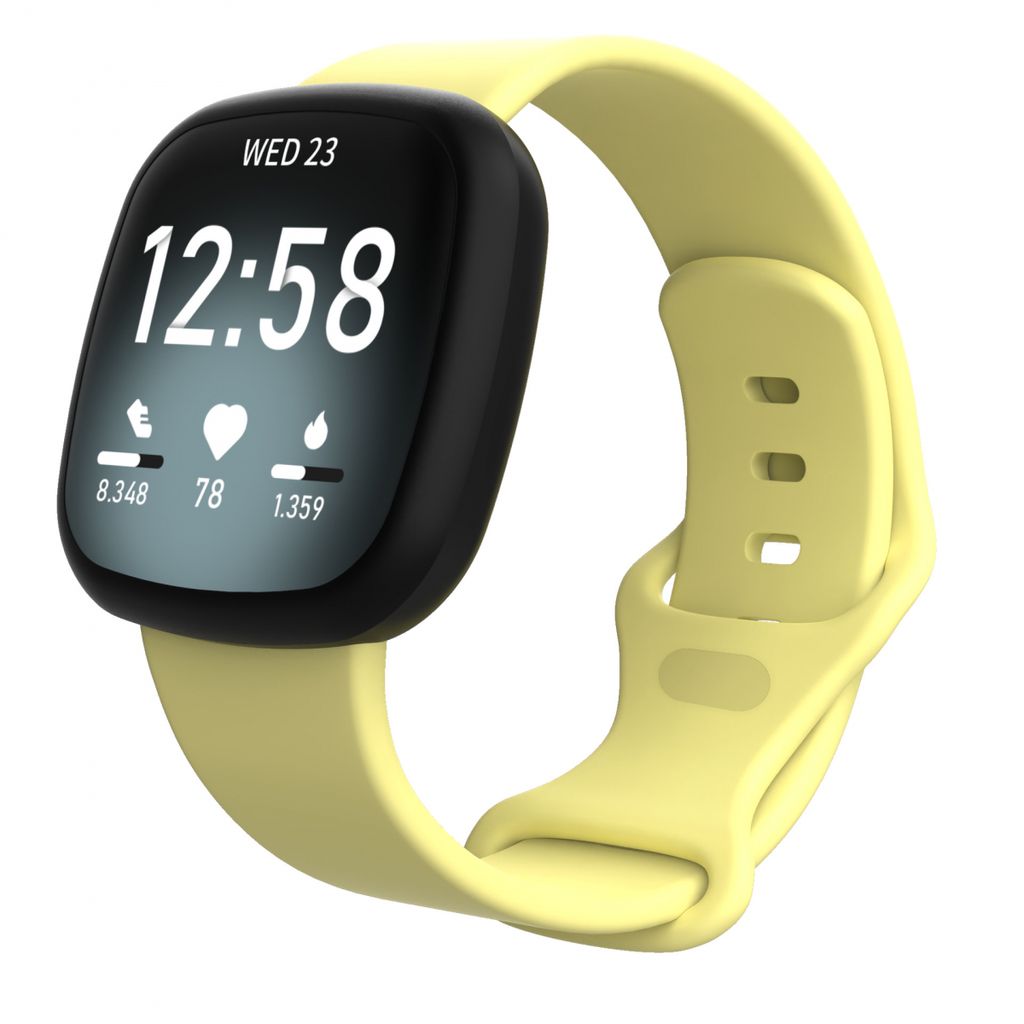 BStrap Silicone (Large) Armband für Fitbit Versa 3, yellow