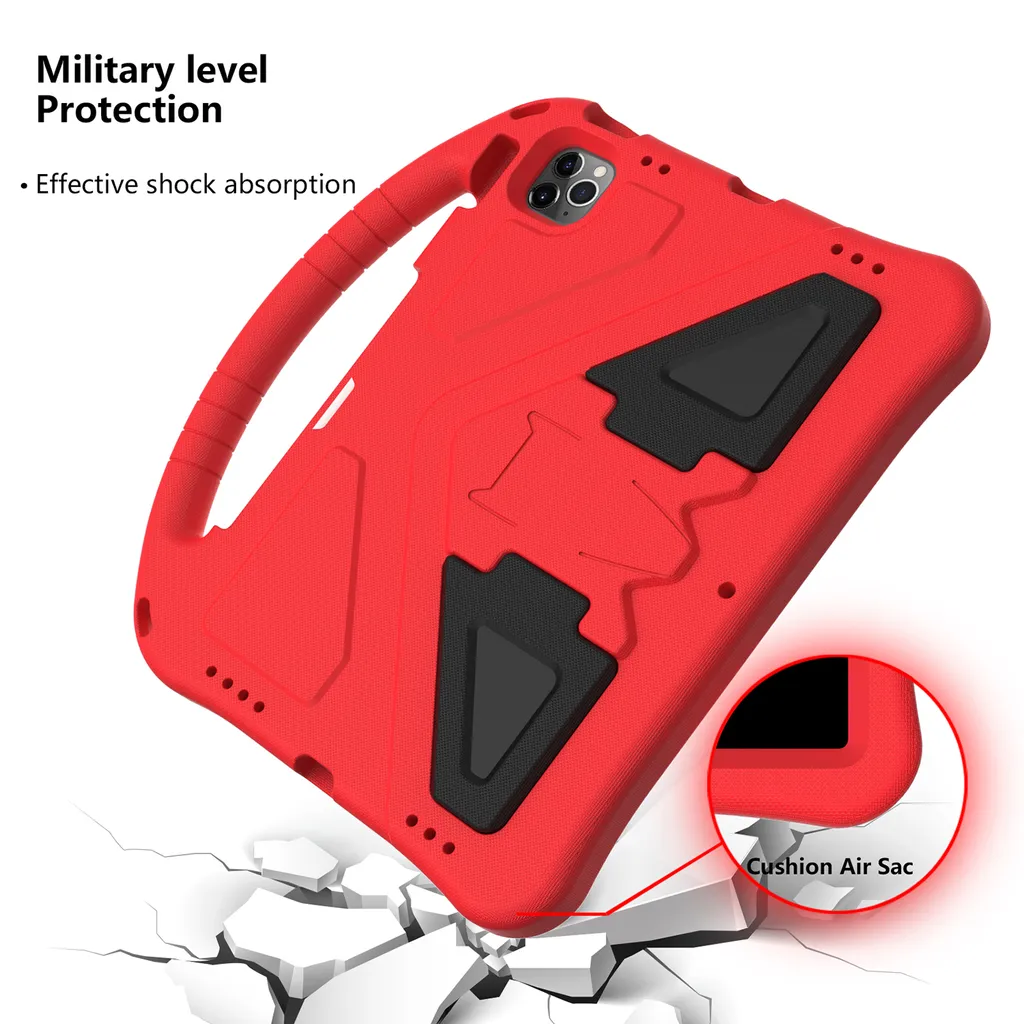 Cover iPad 11" 2025 Bambini: Custodia EVA Rossa con Supporto - 6