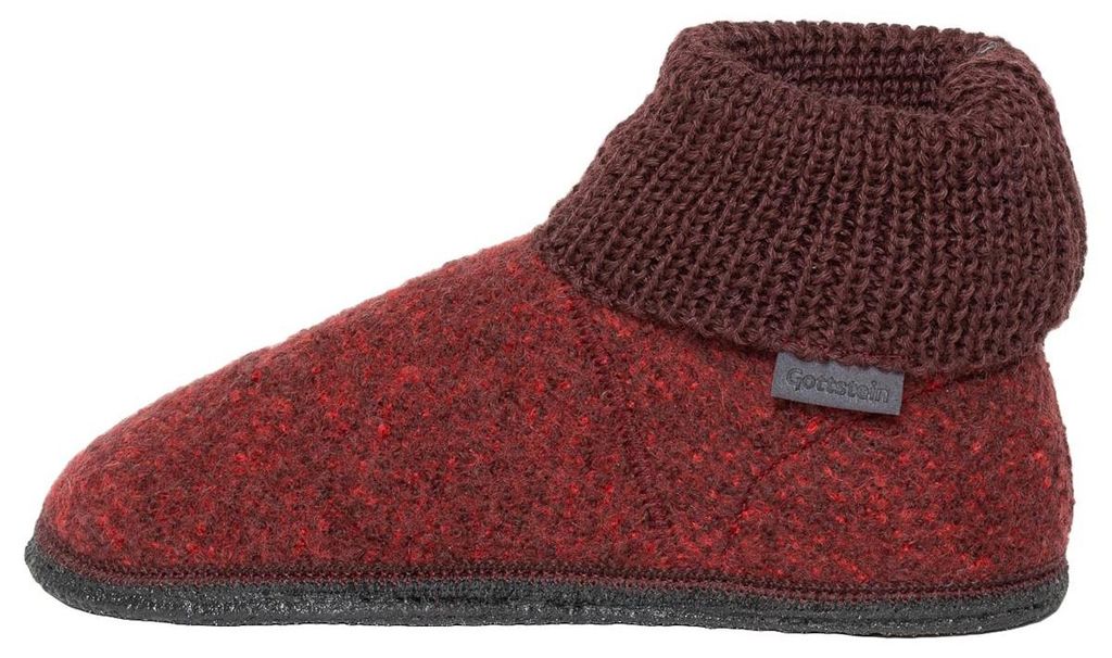 Gottstein Wool Venture High Hüttenschuh Hochwertiger Walkstoff, Gepolsterte Soft-Schaum Innensohle, Rutschfeste Laufsohle