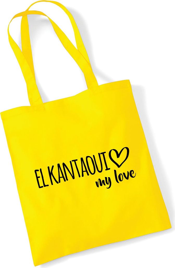 Huuraa Jutebeutel El Kantaoui my love 10 Liter Yellow Produktbild 