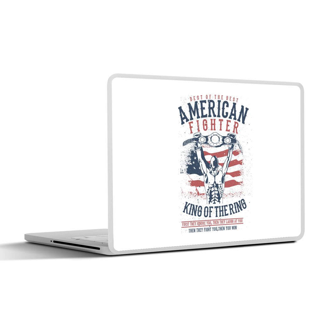 MuchoWow Laptop Aufkleber Sticker Cover Mancave - Boxen - Amerika - Altmodisch 40x30 cm - Laptop Dekoration - Selbstklebend
