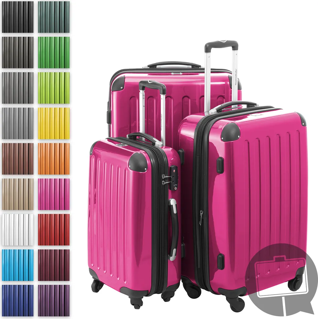 Gagnez de la place avec ces valises extensibles rigides 3 tailles Magenta