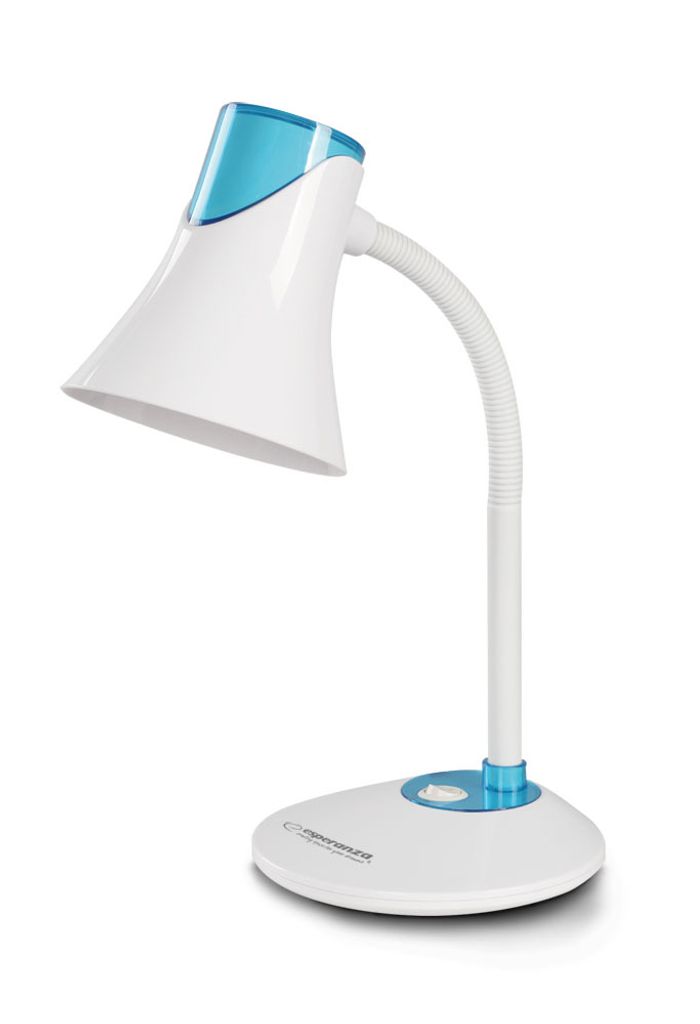 Esperanza Schreibtischlampe E27 Polarisblau