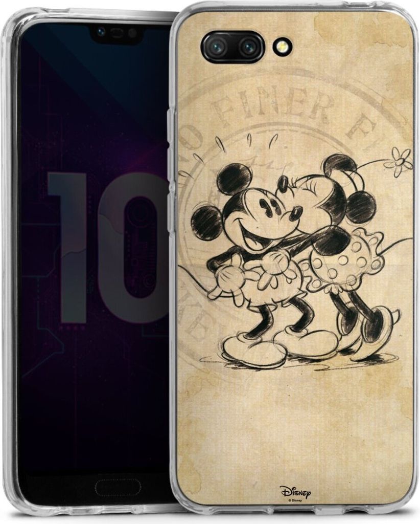 DeinDesign Handyhülle für Huawei Honor 10 Silikon Hülle Case Smartphone Schutzhülle Mickey Mouse Minnie Mouse Vintage