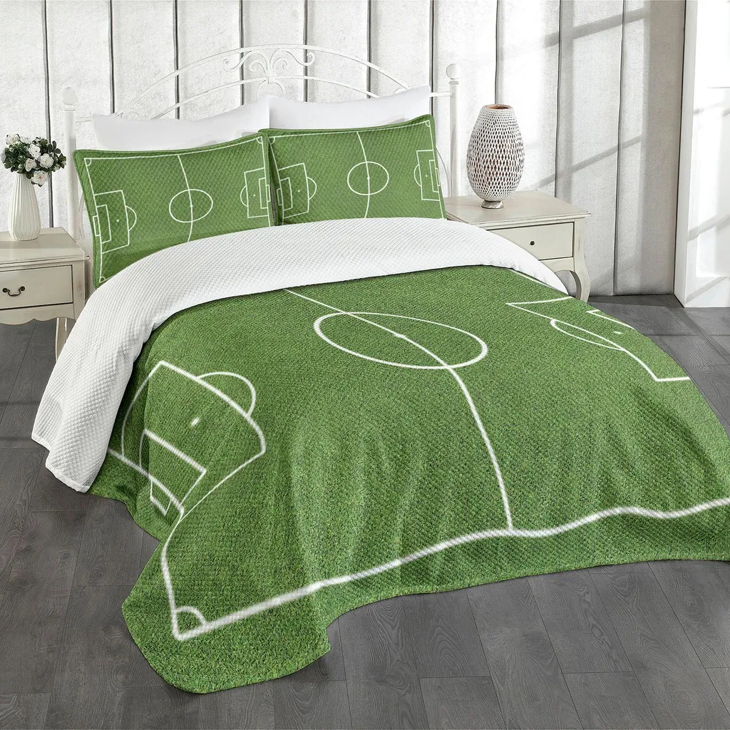 Set Copriletto Calcio ABAKUHAUS 220x220 cm - Trapuntato per Ragazzi