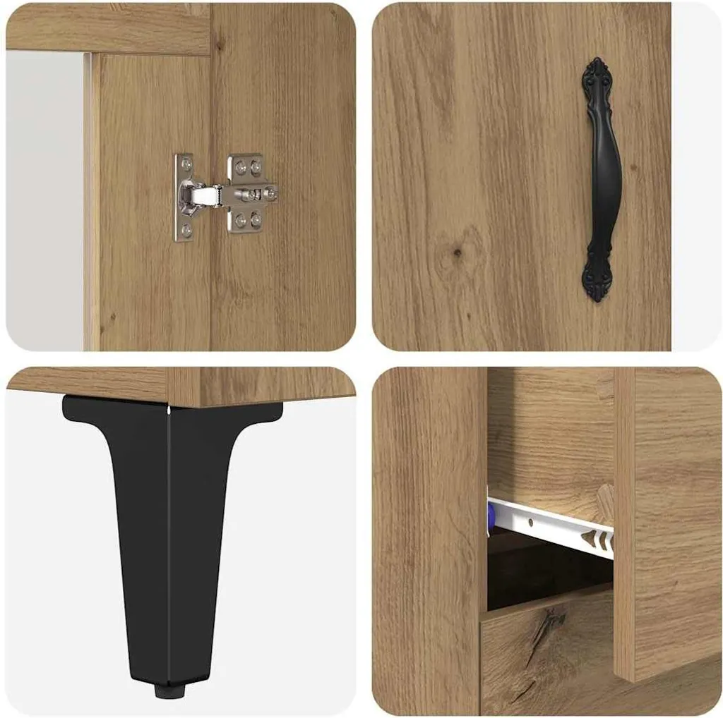 Credenza Industrial Artisan Rovere 69,5x90 | Mobile Multiuso Offerta Online - 9