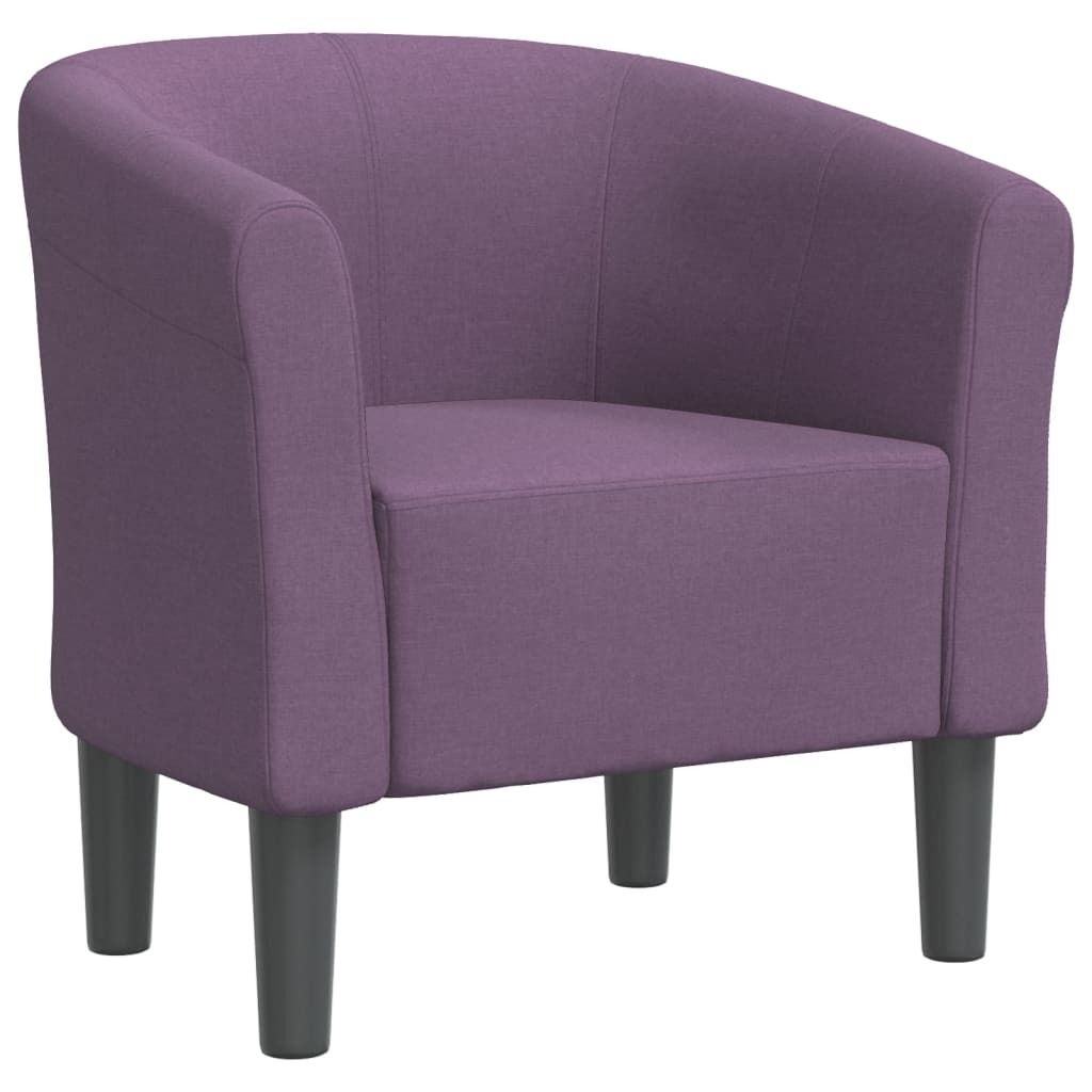 Moderner Clubsessel aus strapazierfähigem Stoff, Lila, 70x56x68 cm (B x T x H)