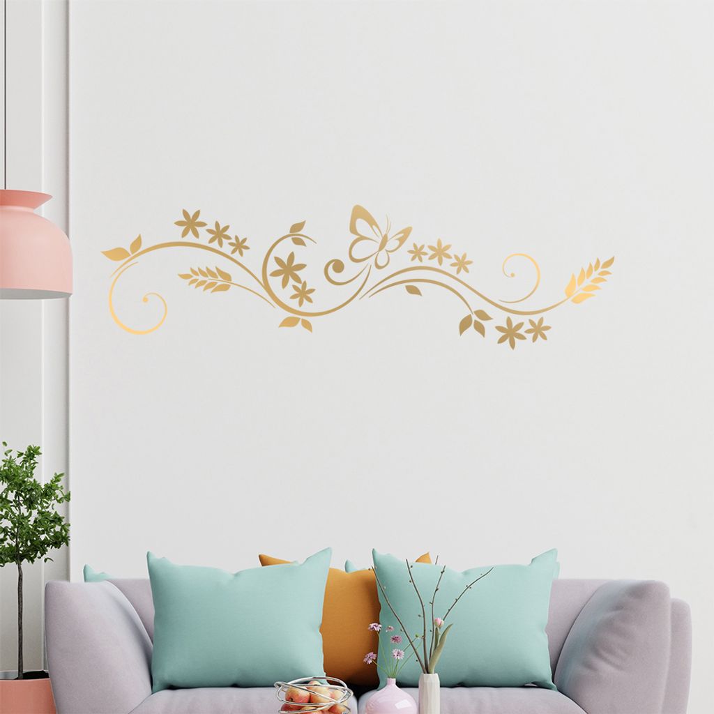 Tribal - Sterne - Schmetterling Wandtattoo in 6 Größen - Wandaufkleber Wall Sticker - Dekoration, Küche, Wohnzimmer, Schlafzimmer, Badezimmer
