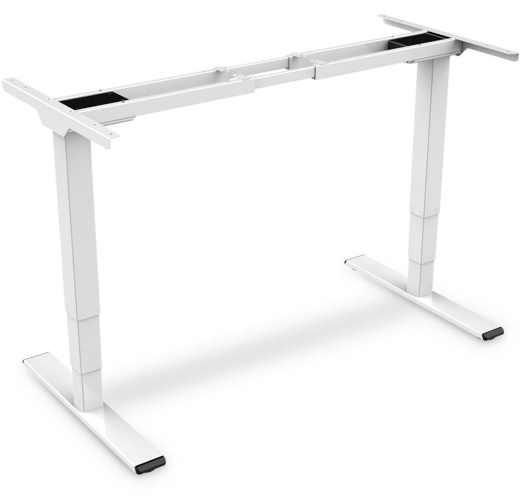 DIGITUS Elektrisch höhenverstellbares Tischgestell, Dual-Motor, 3-Stufen, Weiß