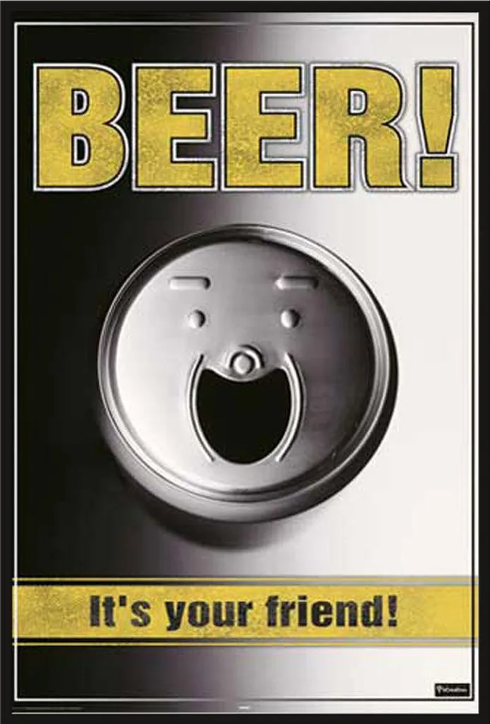 Affiche murale bière avec cadre Shinsuke vitre acrylique incassable noir