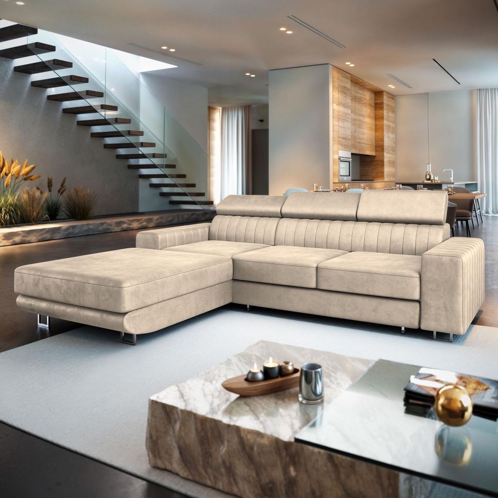 Masseno Ecksofa NOTO L-S mit Schlaffunktion L-Form, Sofa Produktbild 